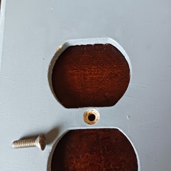 VINTAGE SWITCH Outlet COVERS Lot of 2, Blue Wooden Country Teapot and Cow - Picture 7 of 10